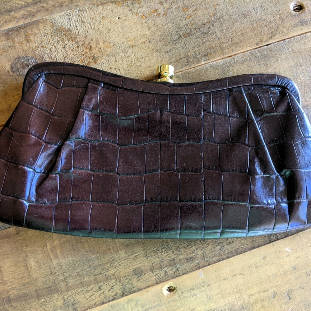 Banana Republic Brown Faux Leather Clutch